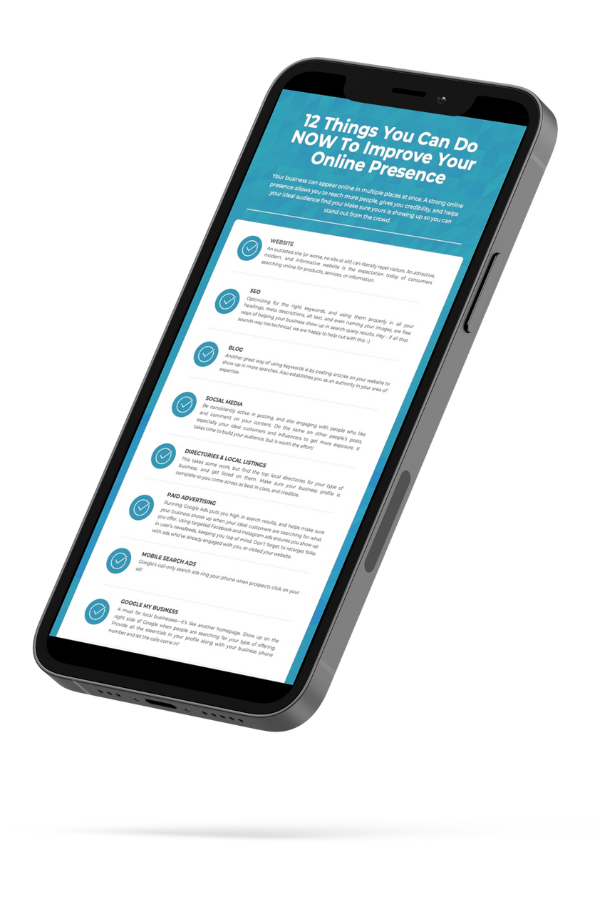 Our Online Presence Checklist viewed on a mobile device